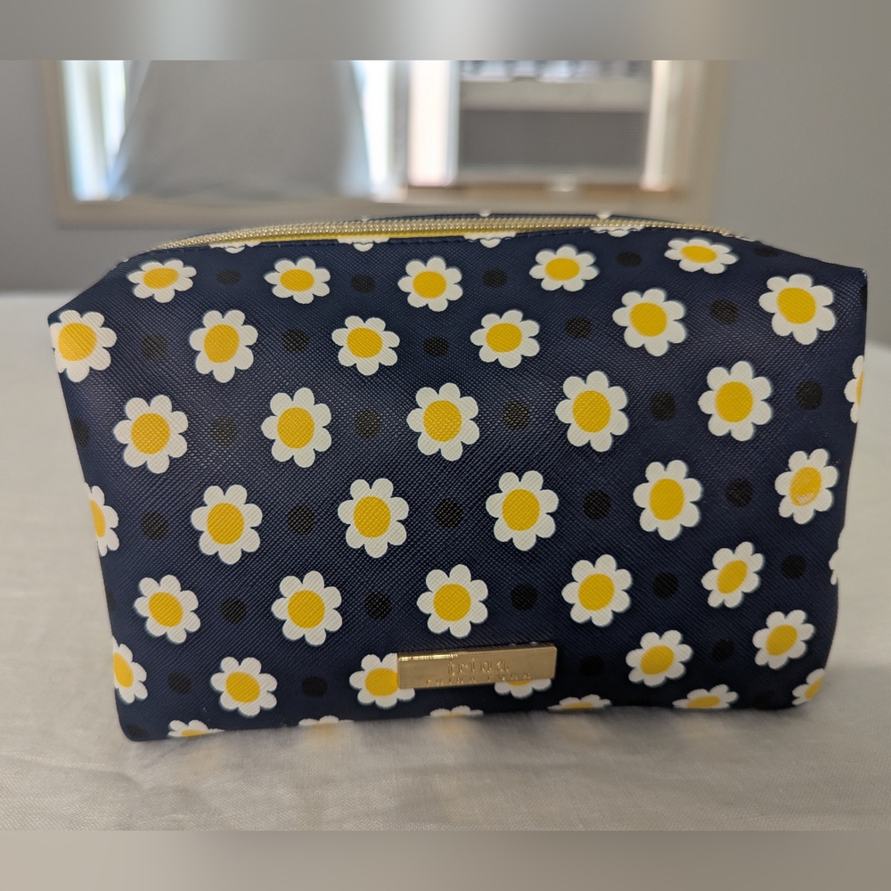 Trina Turk Navy Floral Cosmetic Bag